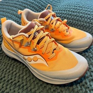 Saucony Vibrant Yellow and White Sneakers